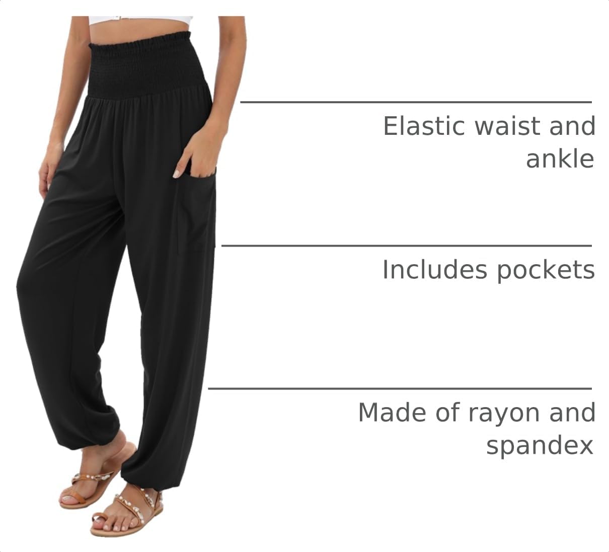 Detalle 2 de Harem pants keyword yoga, high waist