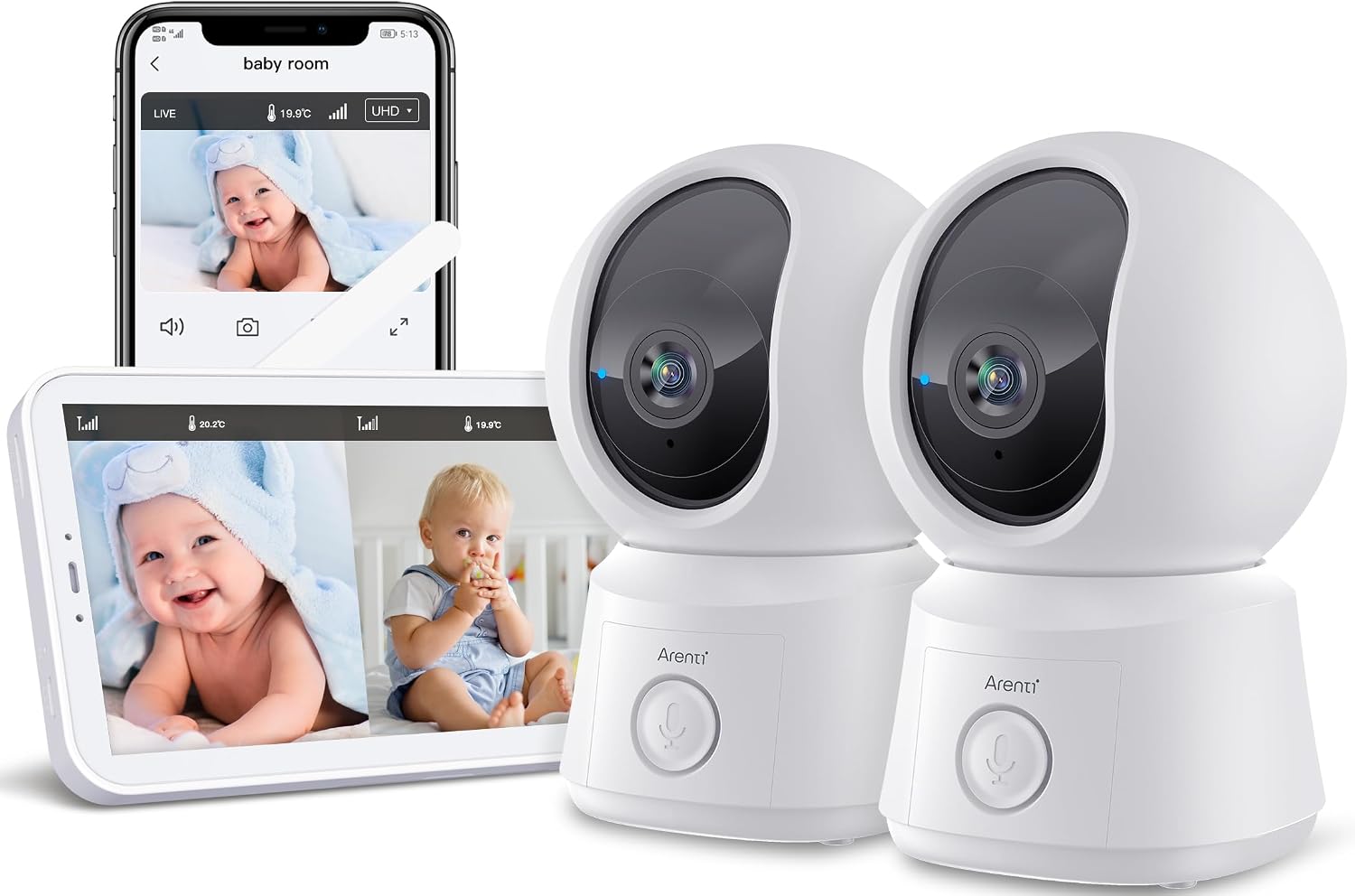 Detalle de ARENTI Babyphone 5" Display
