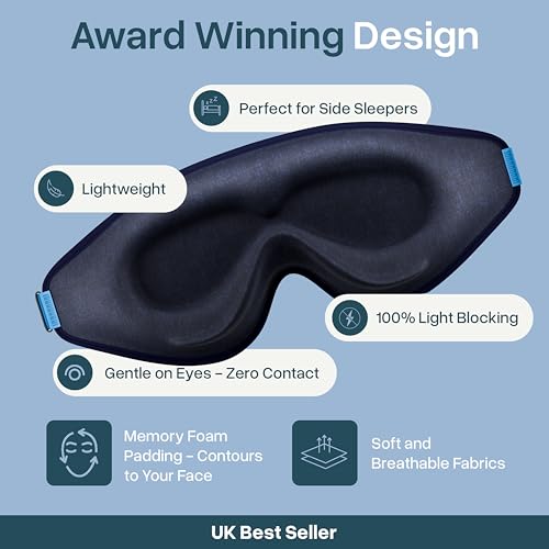 Detalle de MyHalos Blackout Sleep Mask: 3D Contoured Eye Mask for Sleeping