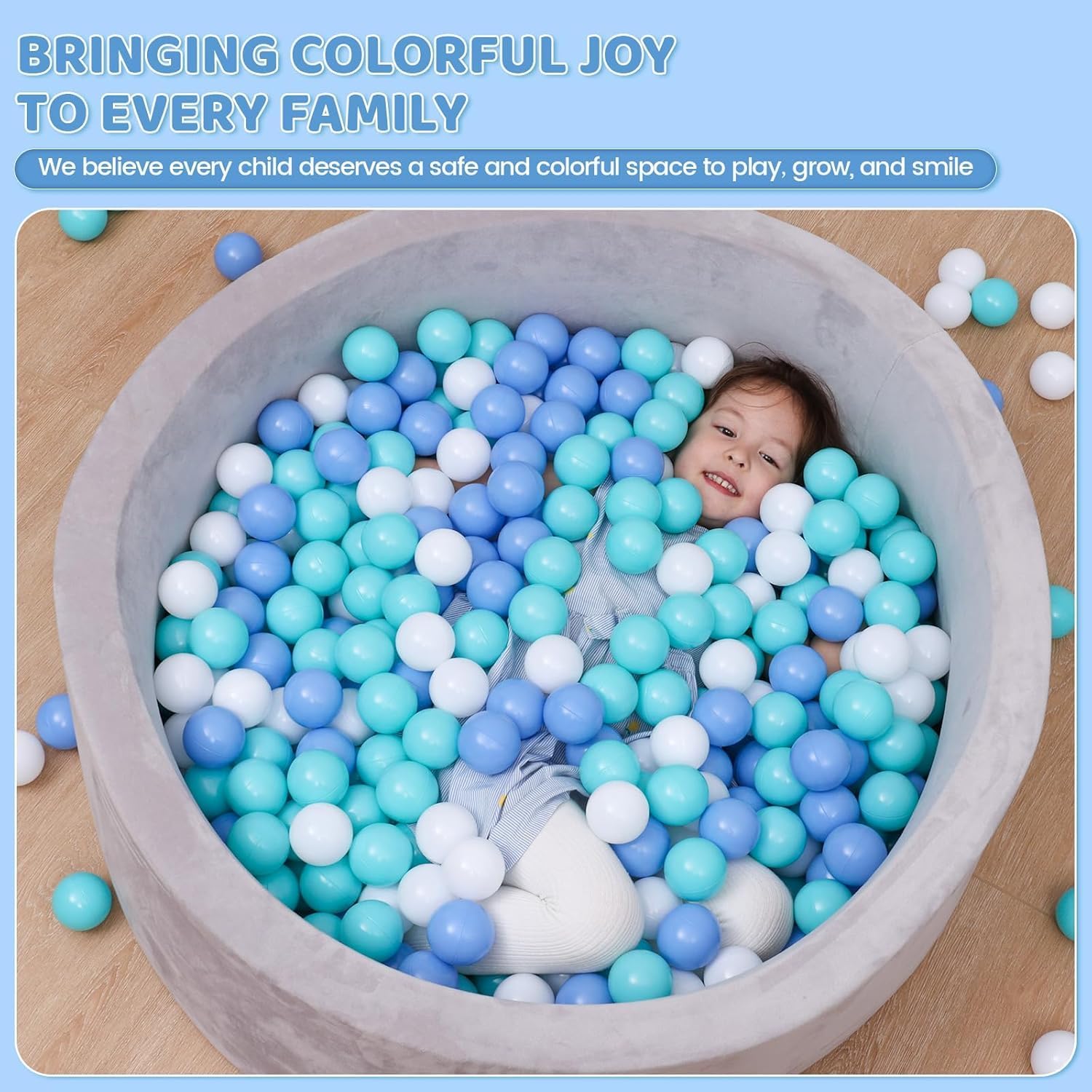 Detalle 2 de MoonxHome Crush-Proof Pastel Plastic Balls (2.15 in) — Pack of 100