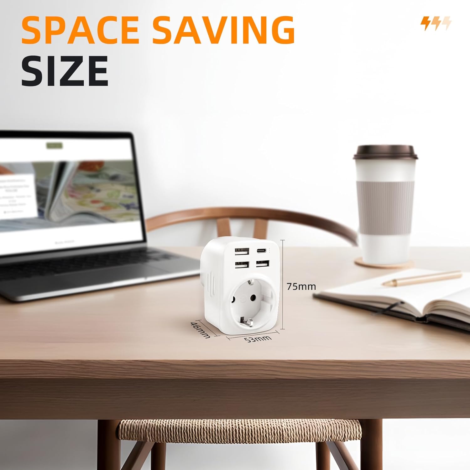 Thumbnail 5 de Adattatore Presa Inglese UK con 2 porte USB e supporto doppia tensione (100–250 V)