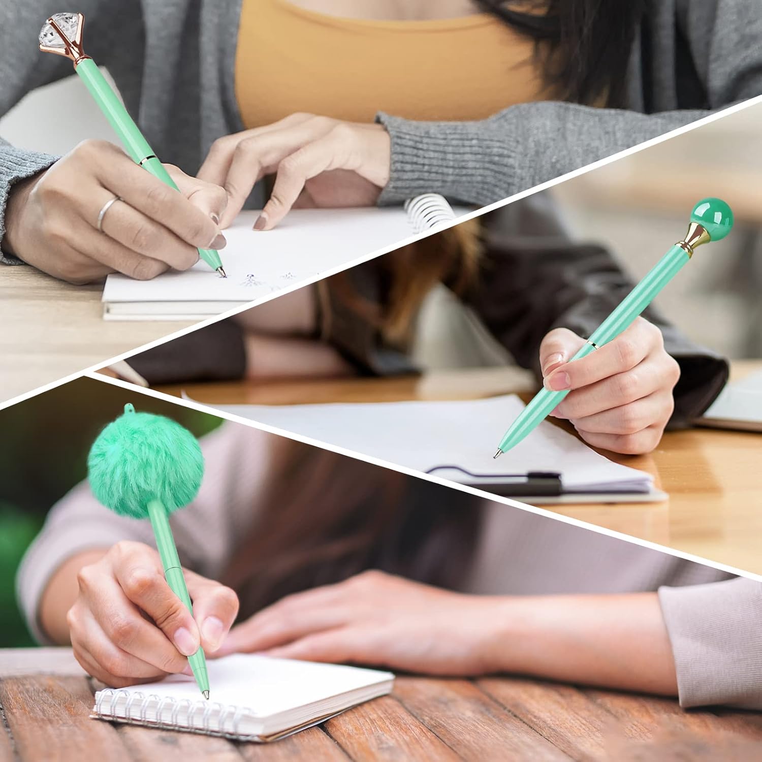 Thumbnail 5 de WEMATE 8Pcs Green Ballpoint Pens Set – Chic, Everyday Writing Gifts for Women