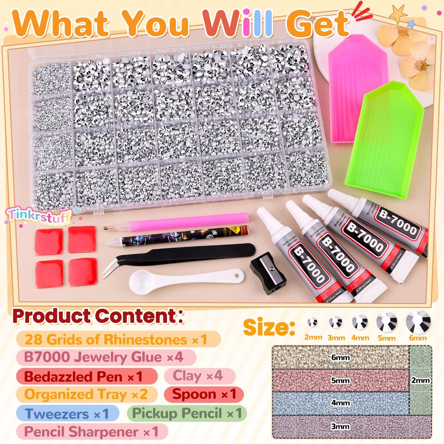 Thumbnail 1 de TINKRSTUFF Rhinestone Kit 34,000 Pieces