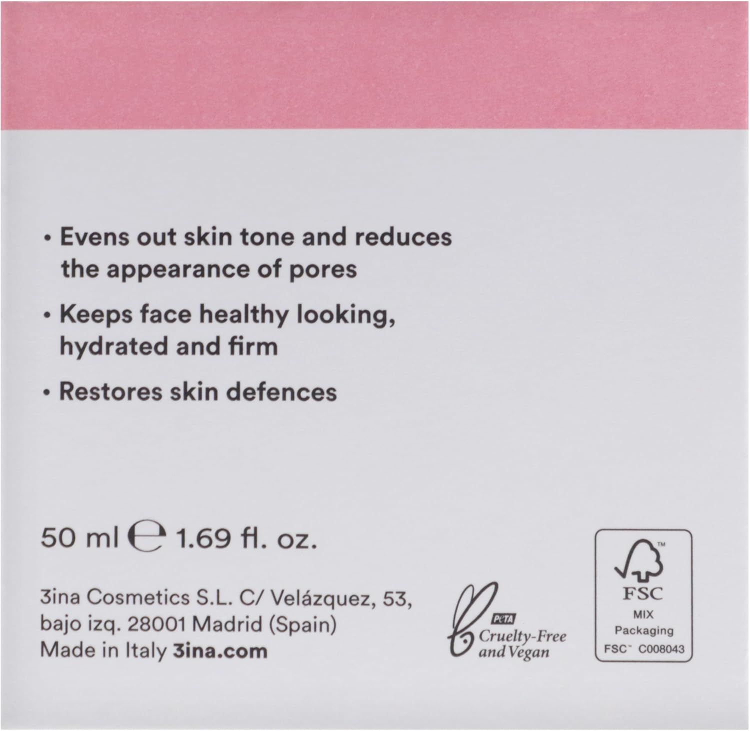 Thumbnail 5 de 3INA MAKEUP The Sorbet Face Cream alla niacinamide: crema viso idratante leggera con olio d’oliva e mandorle dolci