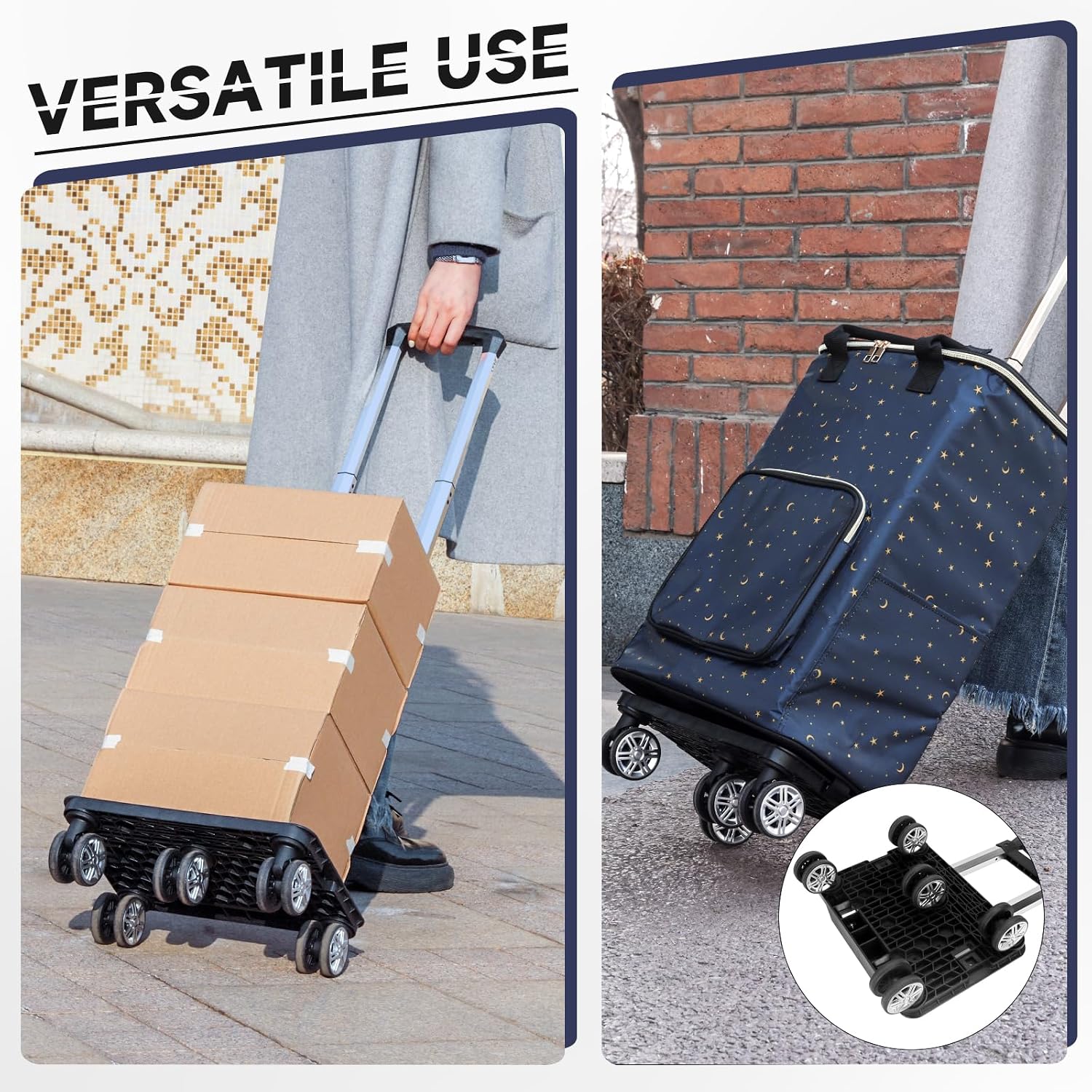 Detalle de TAMACART Shopping Cart with 5 Swivel Wheels