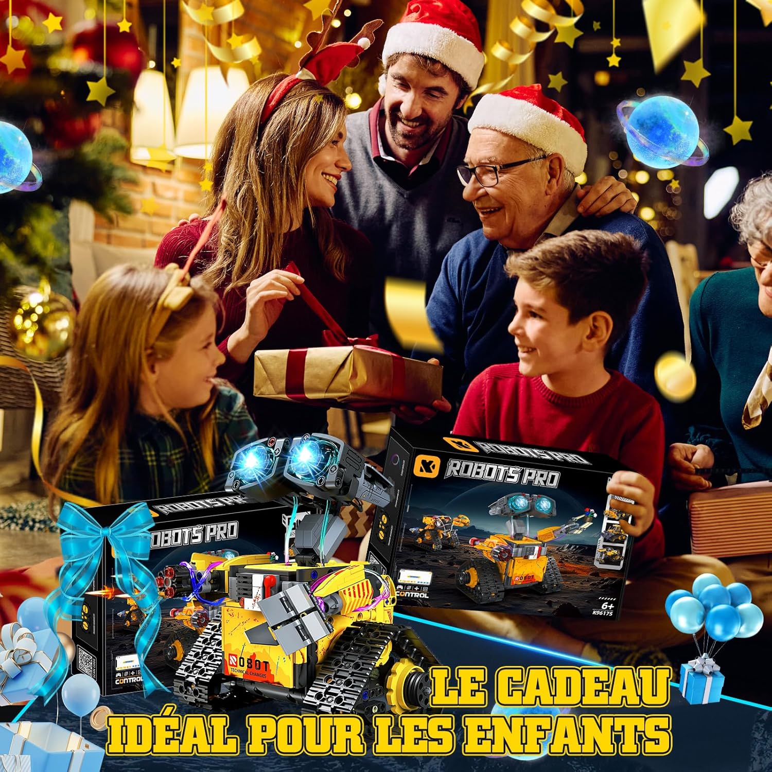 Thumbnail 6 de YOOHBERRYS Technic Robot 5 en 1 pour enfants — Robot programmable avec télécommande et app (Jaune)