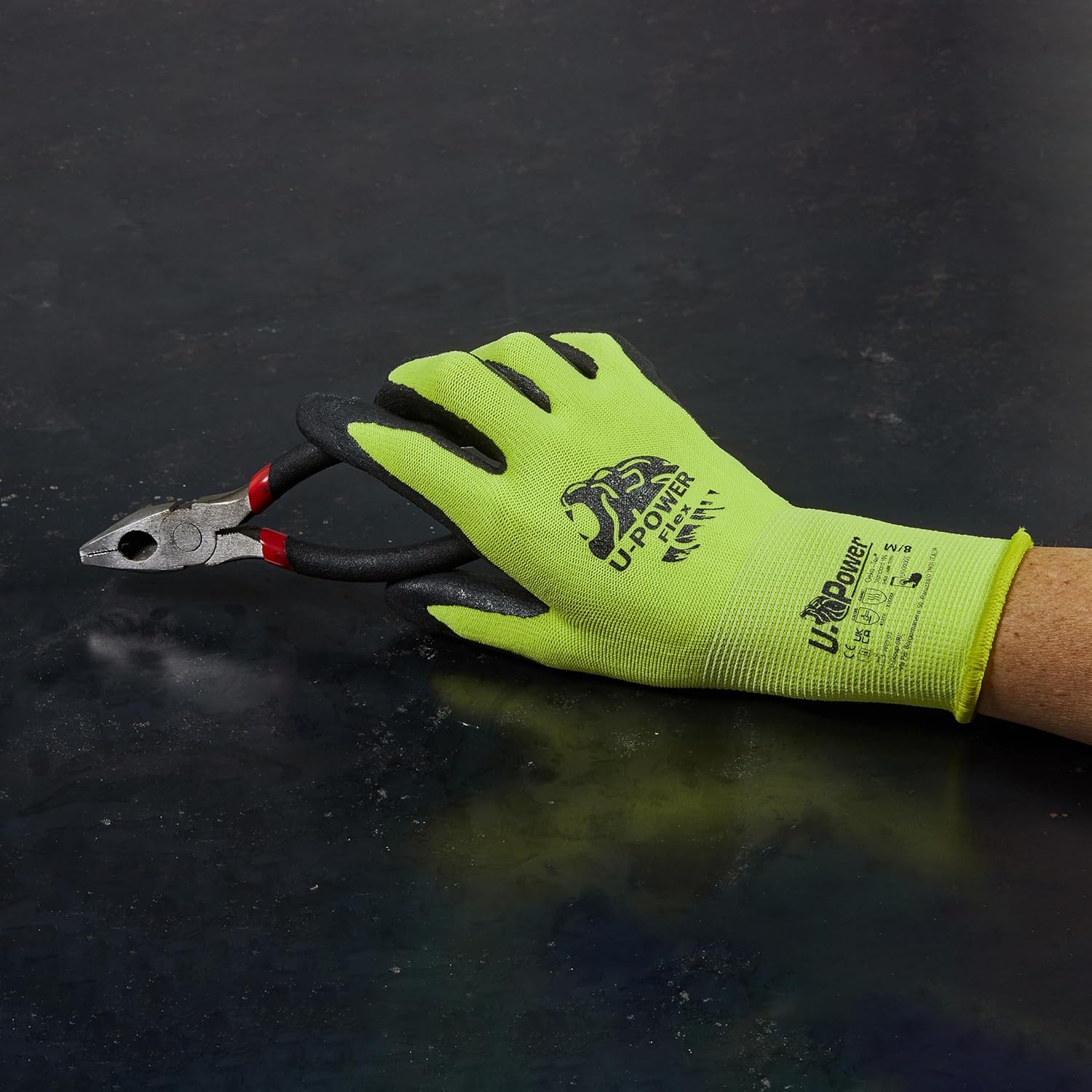 Thumbnail 2 de U-POWER POWER FLEX Guanti da lavoro – Confezione da 12 pezzi, nylon spandex e nitrile, tocco di destrezza elevata
