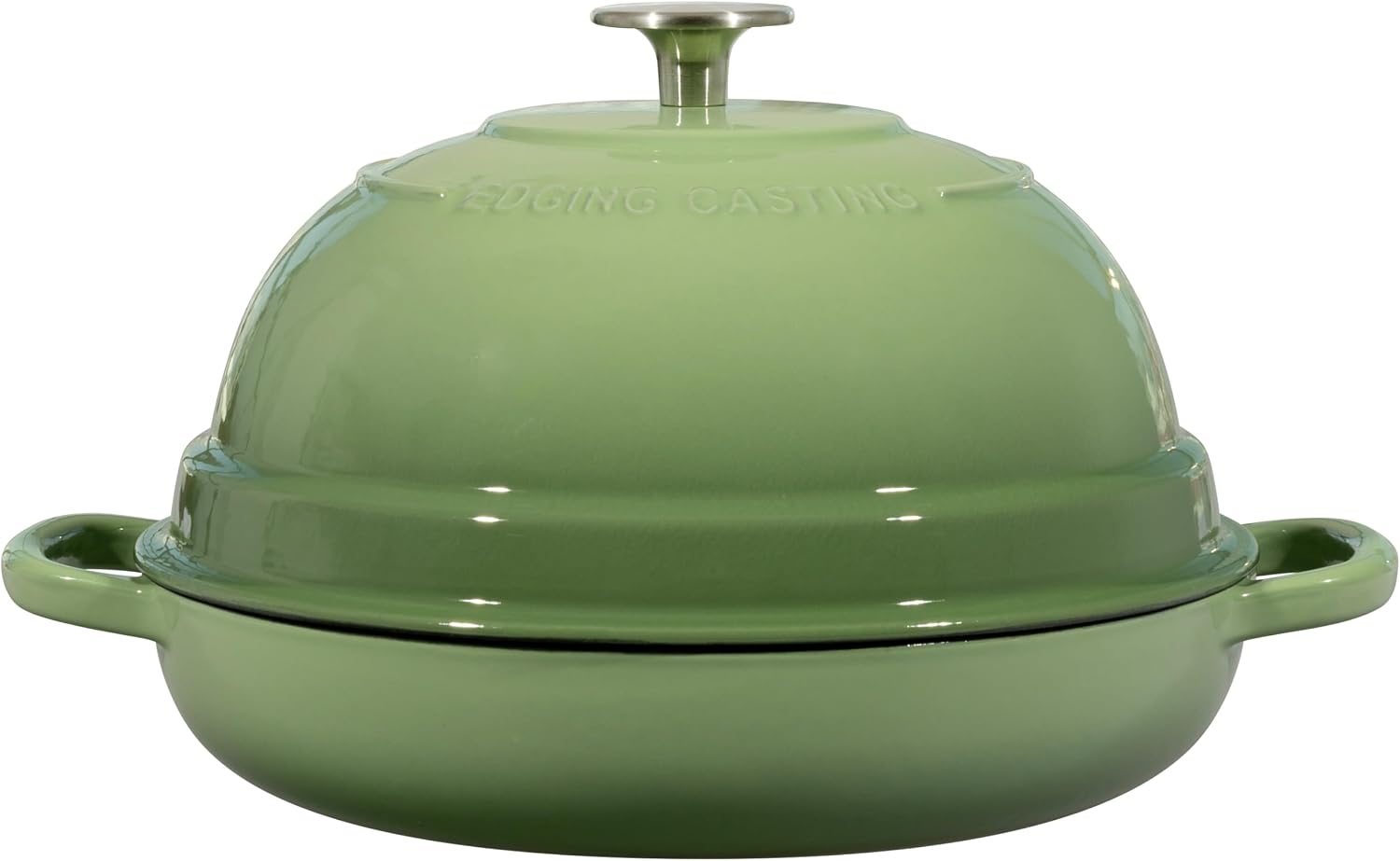 Detalle 2 de EDGING CASTING Enameled Cast Iron Dutch Oven Pot with Lid, 6 Quart, Pistachio Green