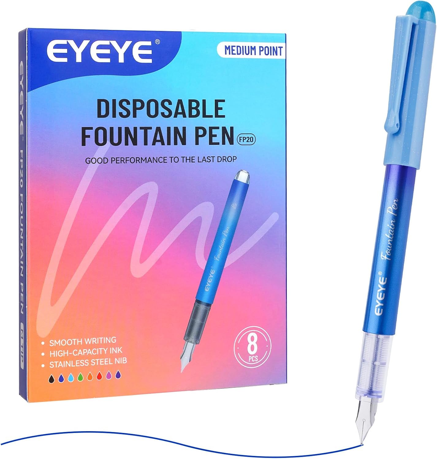Detalle de EYEYE Fountain Pens, Pack of 8