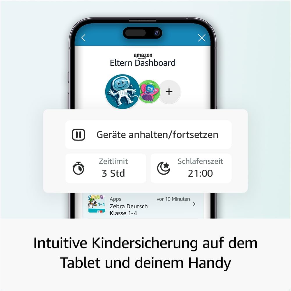 Detalle de Fire HD 10 Kids Pro-Tablet (2023) mit Kindersicherung, 10,1"-Display und 32 GB – Sternennebel-Design