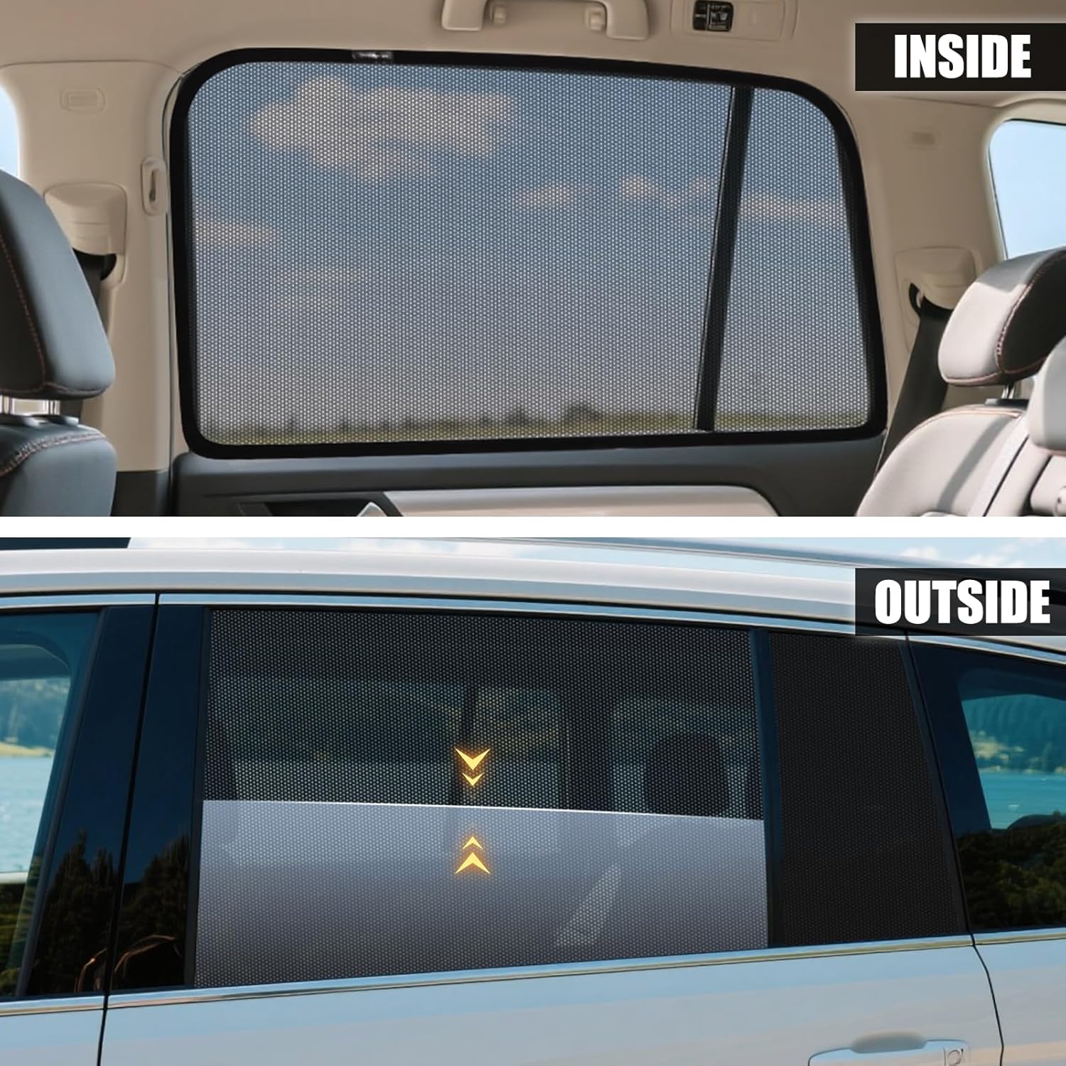 Detalle de ZATOOTO Sonnenschutz für VW Touran 2016–2024 – Seitenscheibe, magnetisch & faltbar