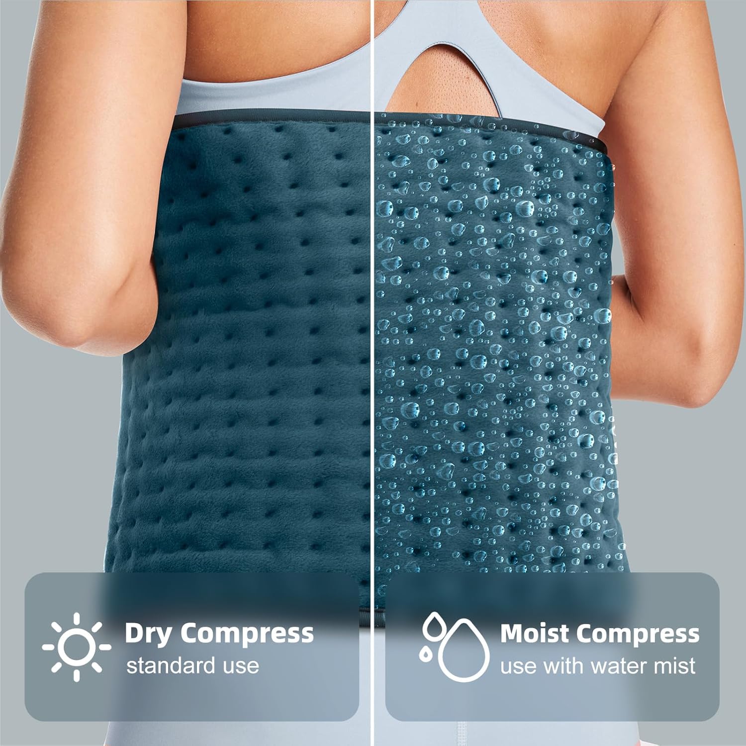 Thumbnail 3 de Heating Pad for Back Pain Relief (12x24 inches) with Moist/Dry Heat