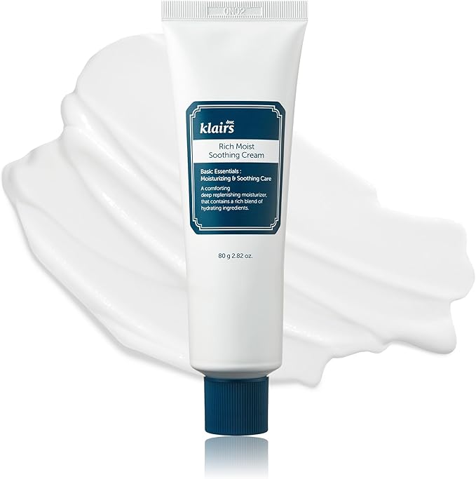 Detalle de DearKlairs Crema Hidratante Rica para Piel Sensible 💧 80ml