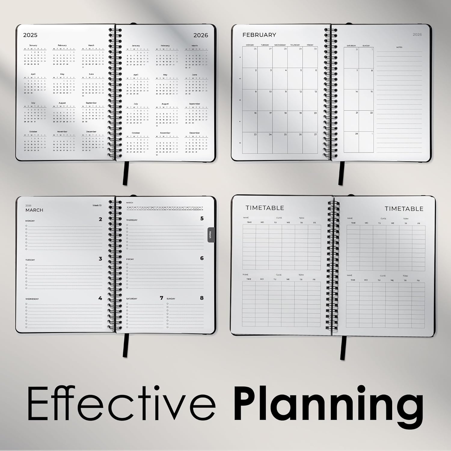 Thumbnail 4 de 2026 A5 Week-to-View Diary — Dated Planner 📒