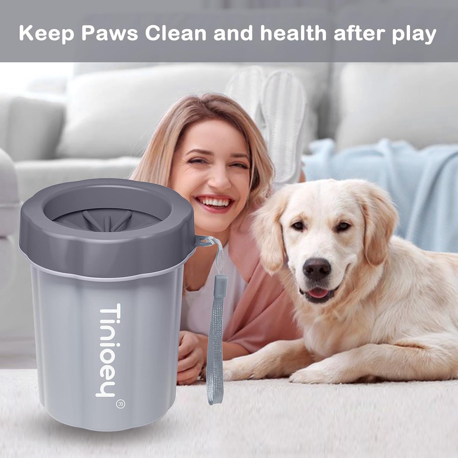 Detalle de Tinioey Dog Paw Cleaner for Medium Dogs 5.3in