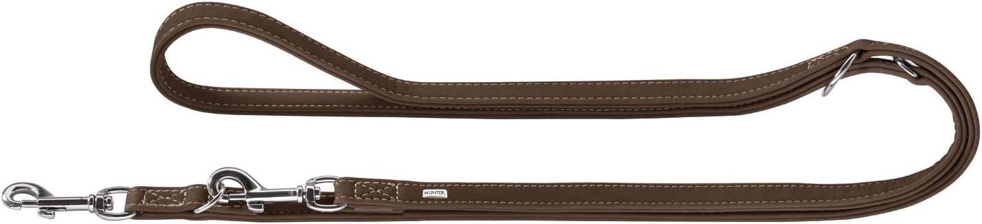 Detalle de HUNTER Hunting Verstellbare Führleine für Hunde – Leder, weich, robust, 1,3/200 cm, schwarz