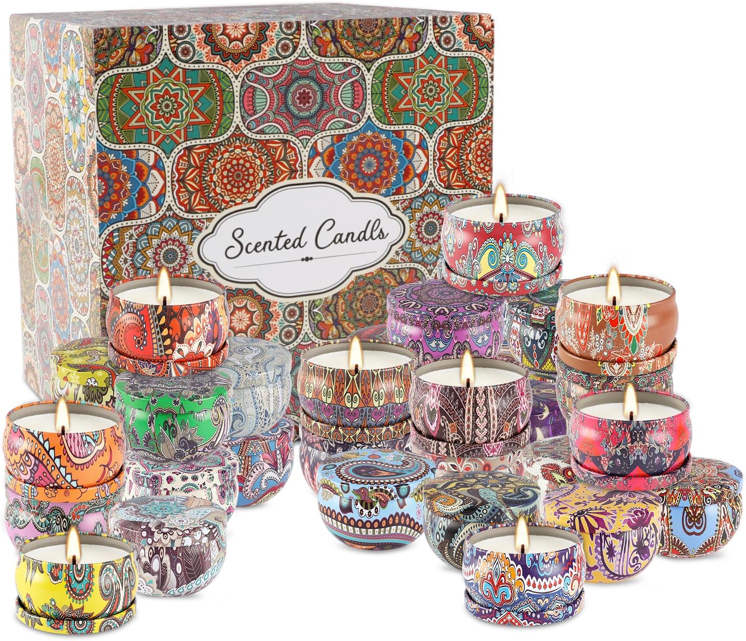 Thumbnail 3 de 36 Pack Scented Candles Set for Home — 100% Soy Wax, Long-Lasting Aromatherapy Gift