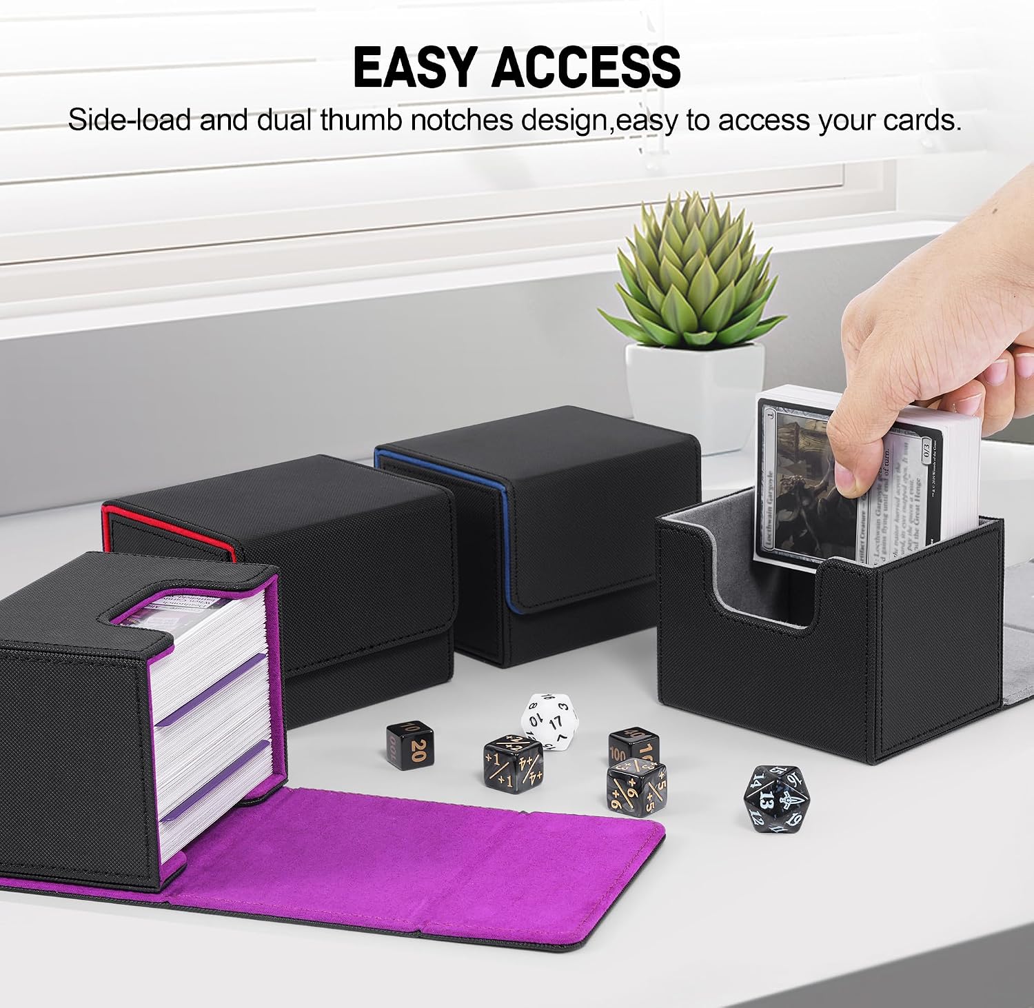 Thumbnail 6 de ZLCA Card Deck Box Holds 120+ Sleeved Cards