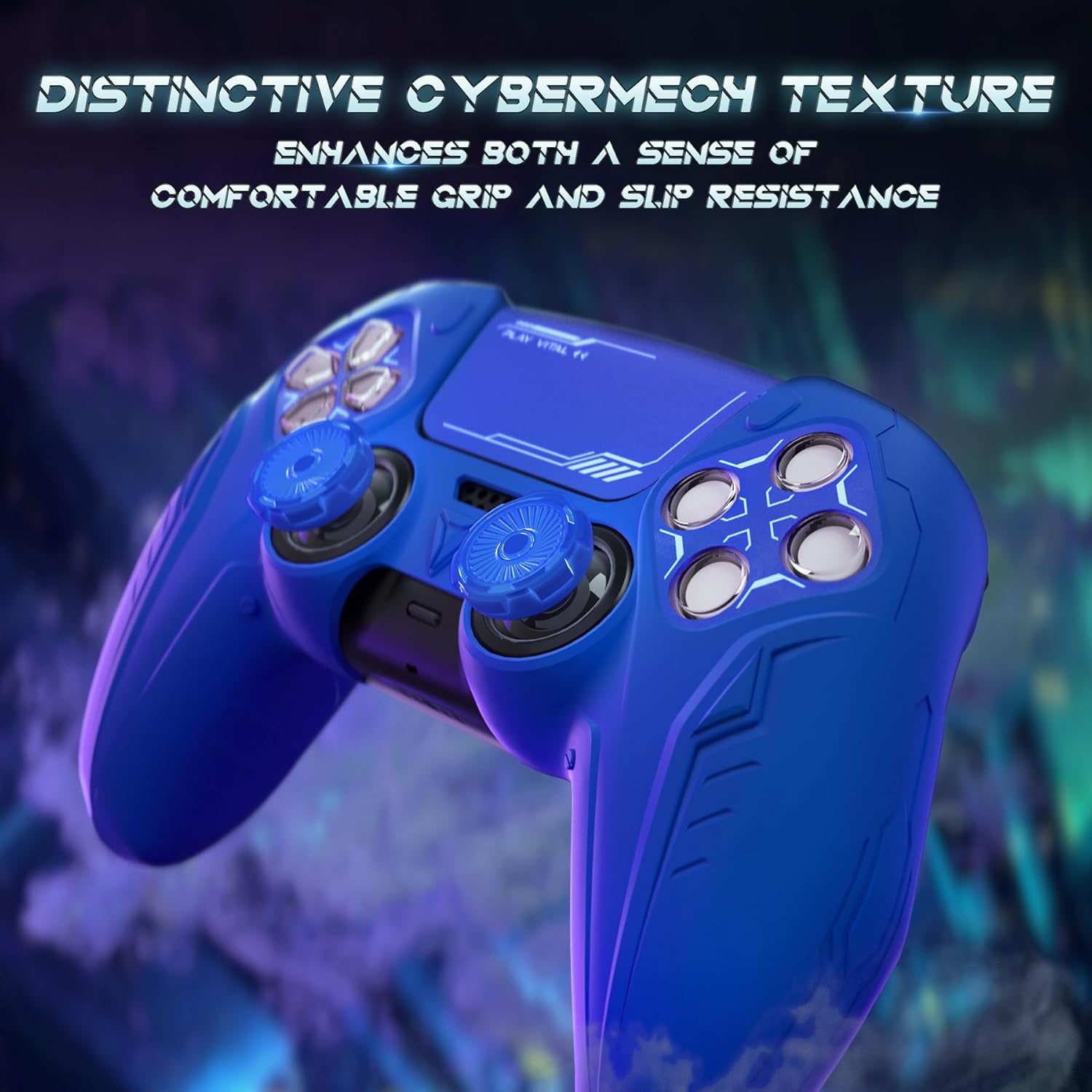 Thumbnail 5 de PlayVital 2‑Set Silicone Case for PS5 Controller Blue 🕹