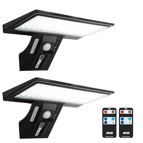 Detalle de JESLED Luz Solar Exterior con Sensor de Movimiento (2 paquetes, 90 LED) e IP65 para jardín y camino