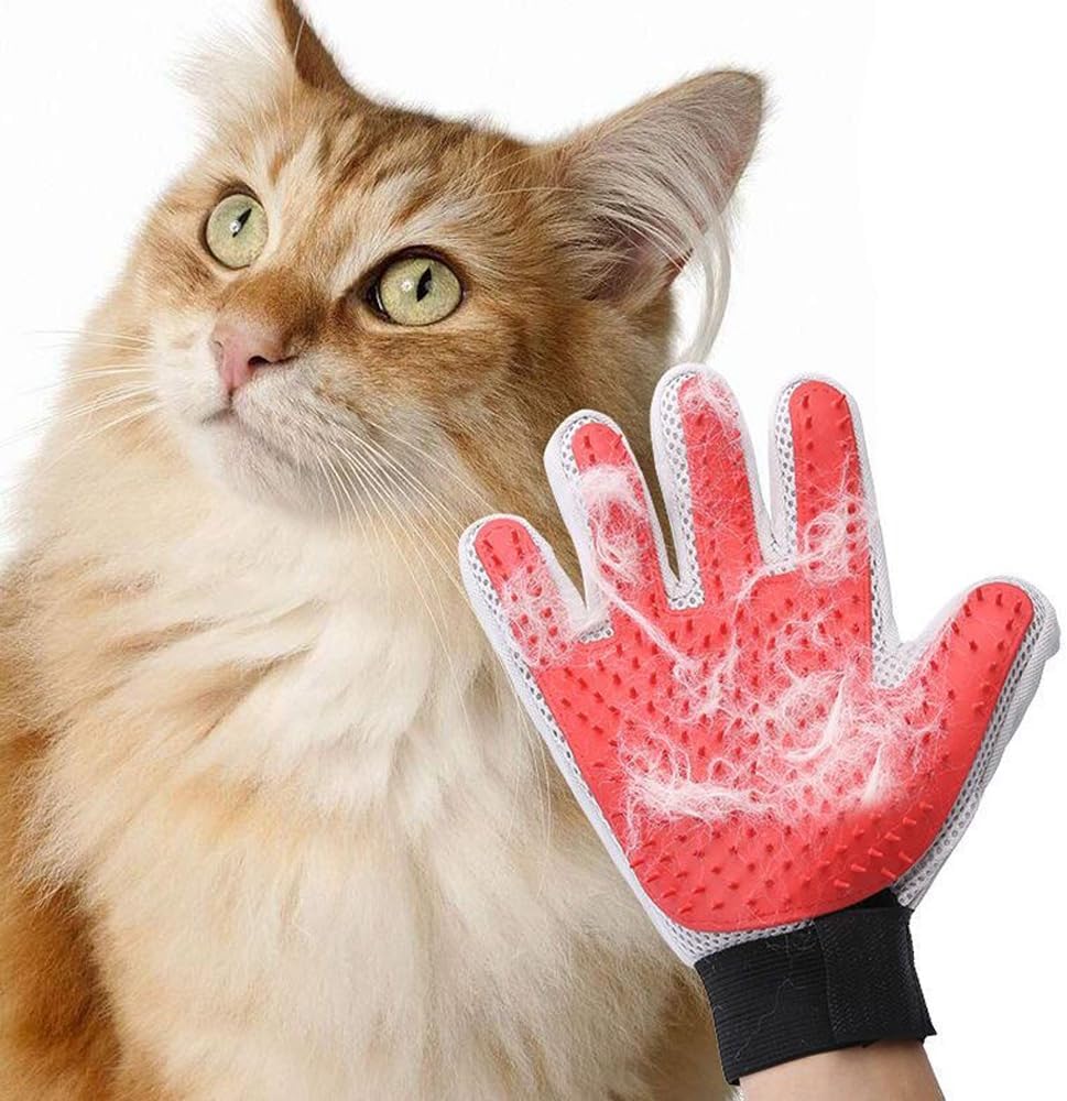 Detalle de Marchul Guanto per Gatti: Guanti da toelettatura con 259 punte in silicone per rimuovere peli e coccole pelose
