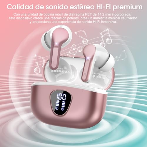 Thumbnail 3 de Auriculares Inalámbricos Bluetooth 5.4 IP7 Oro Rosa