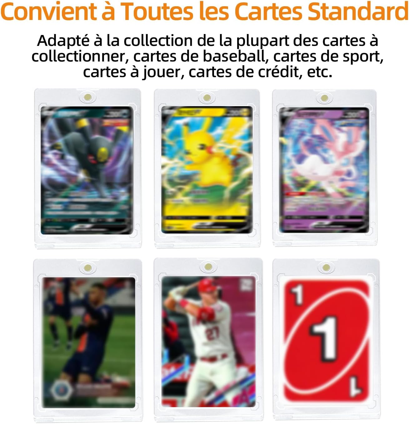 Thumbnail 6 de Tolesum Lot de 10 protège-cartes magnétiques 35 PT transparents avec protection UV