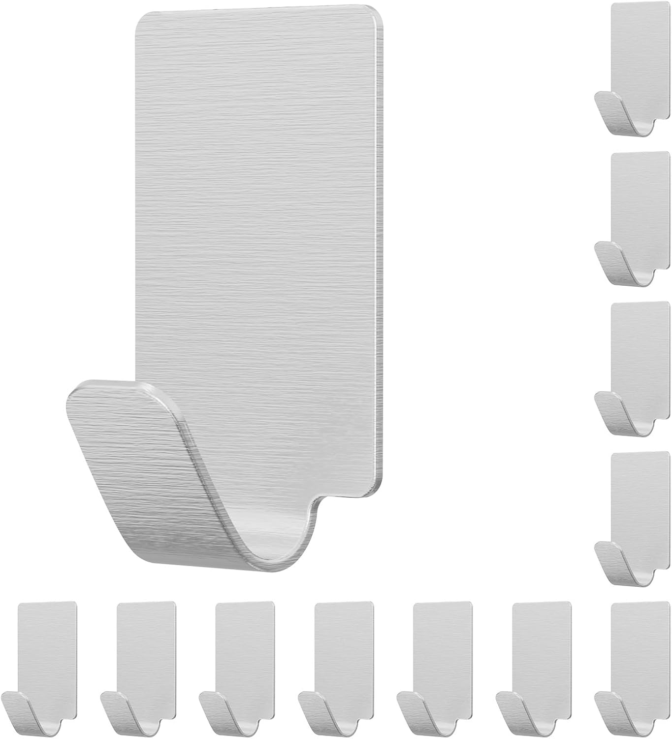 AOMEES 12PCS Self Adhesive Towel Hooks 6.8 kg