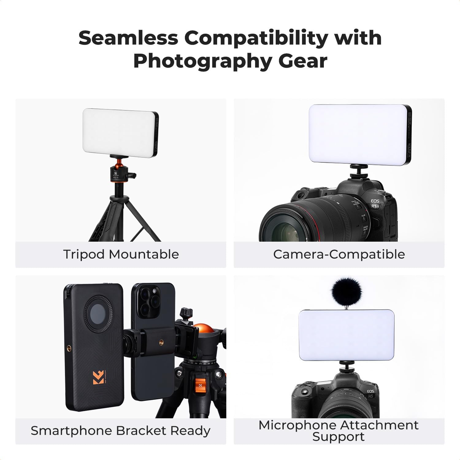 Thumbnail 5 de K&F CONCEPT RGB Video Light: 12W Battery-Powered LED for Vlogging and Live Streaming