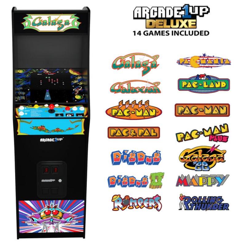 Detalle de Arcade1Up Galaga Deluxe: máquina recreativa arcade1up con 14 juegos y pantalla de 17" WiFi