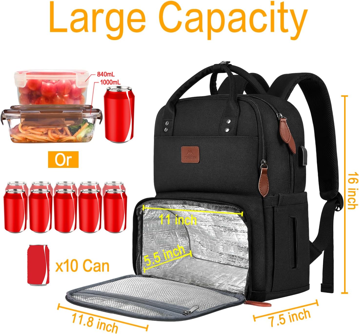 Detalle 1 de MATEIN Mochila picnic 15.6"