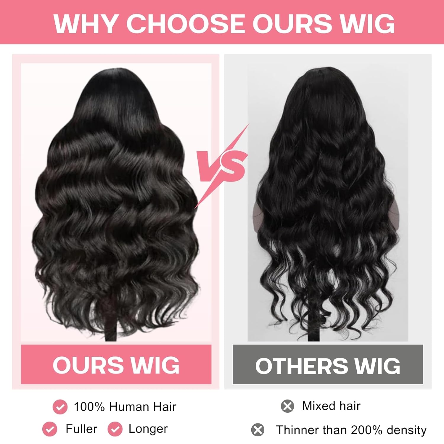 Thumbnail 6 de HRTND Body Wave Lace Front Wig, 24 Inch