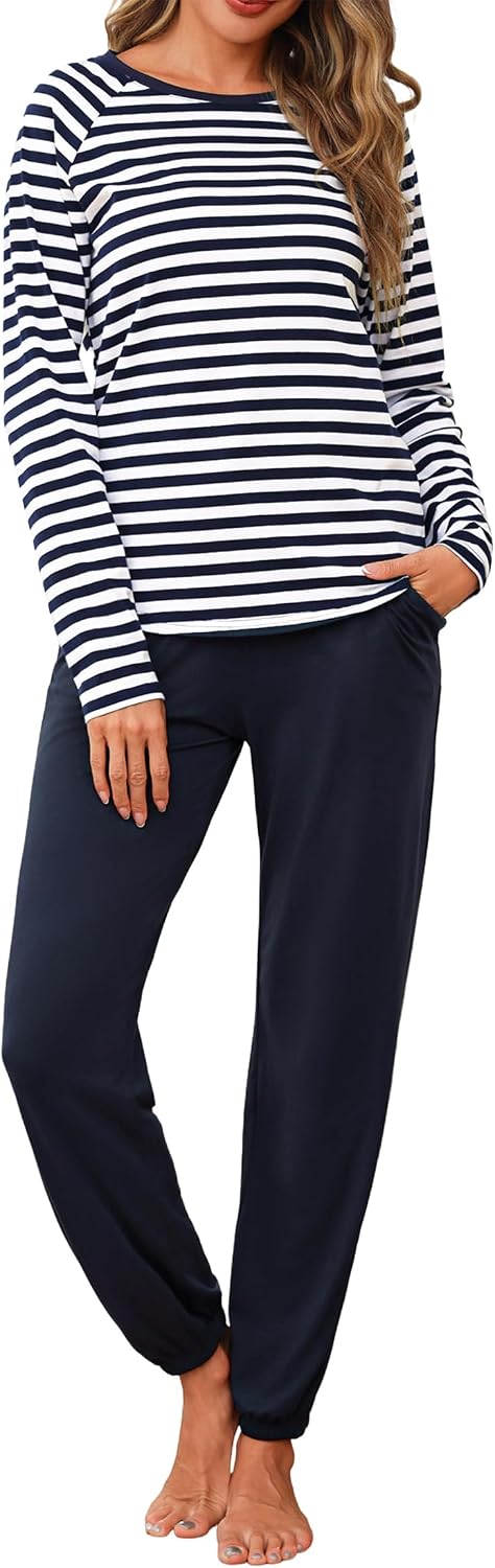 Thumbnail 6 de Ensemble pyjama rayé pour femme Uniexcosm – coton 95%/élasthanne 5%