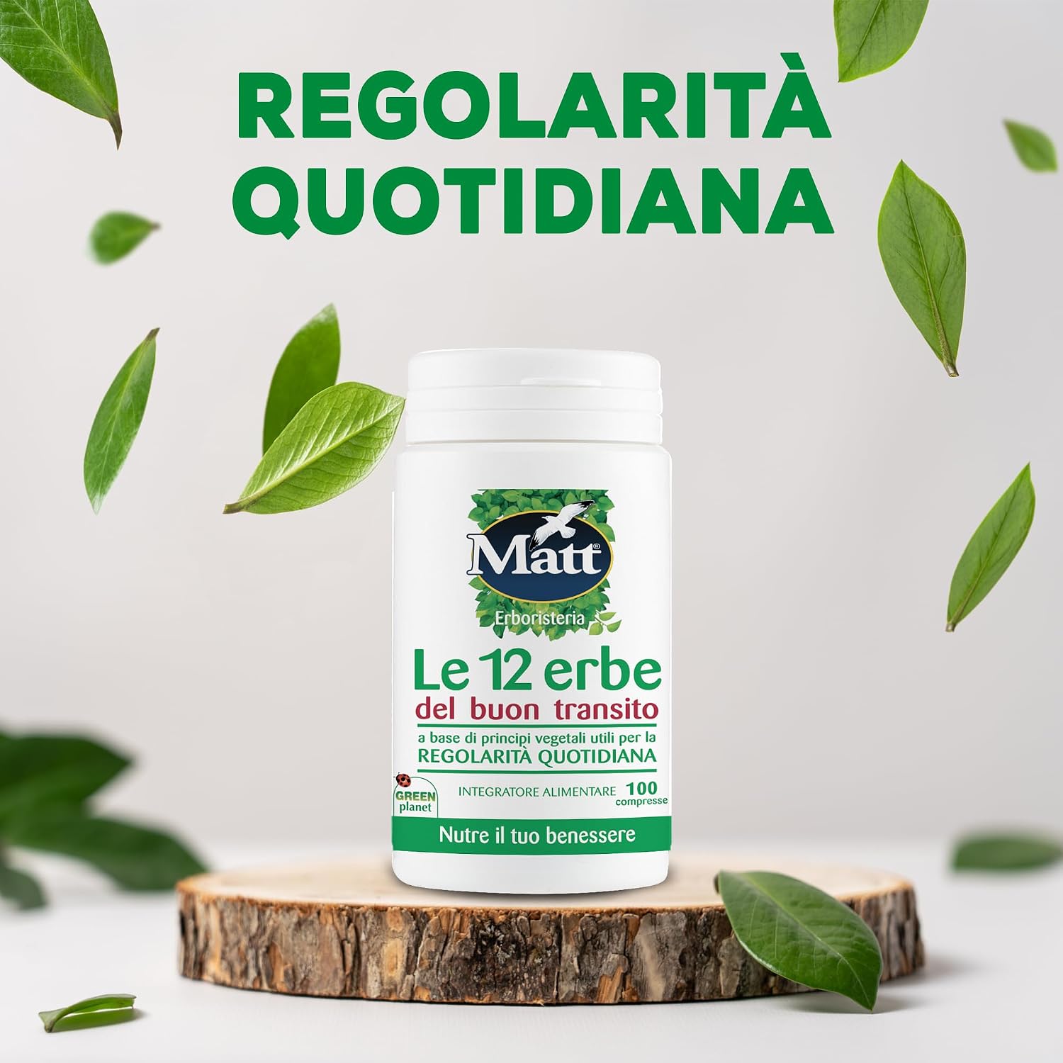 Detalle 2 de Matt Le 12 Erbe del Buon Transito – Integratore vegetale in confezione da 100 compresse