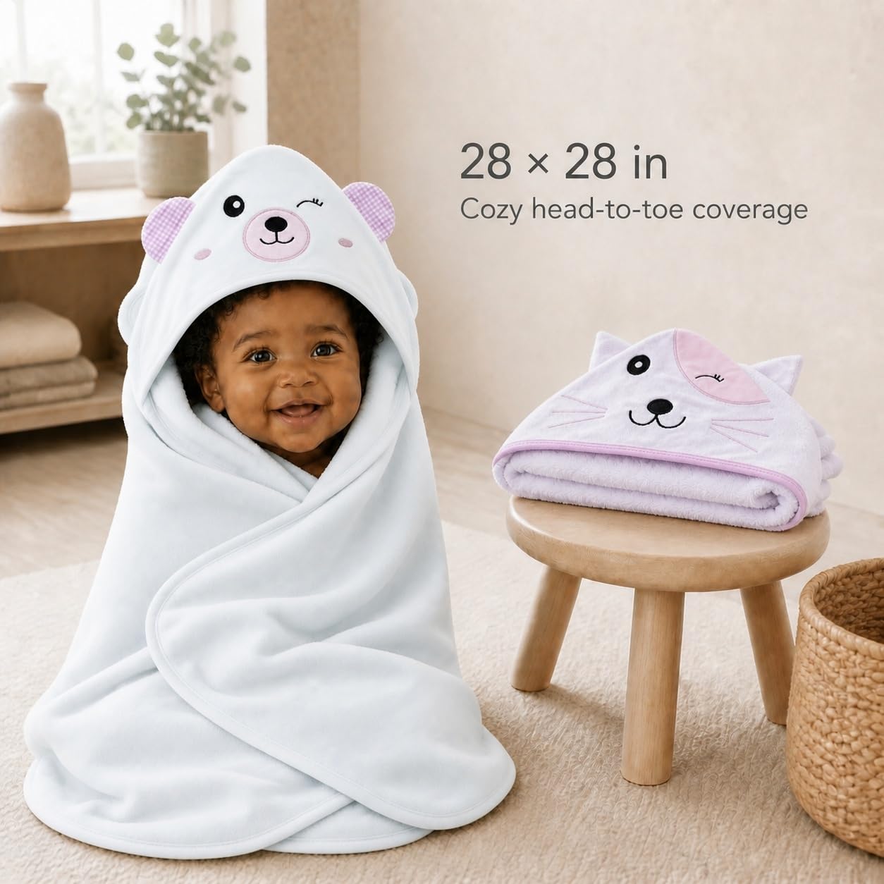 Detalle de Cute Castle Baby Hooded Towels, Rayon