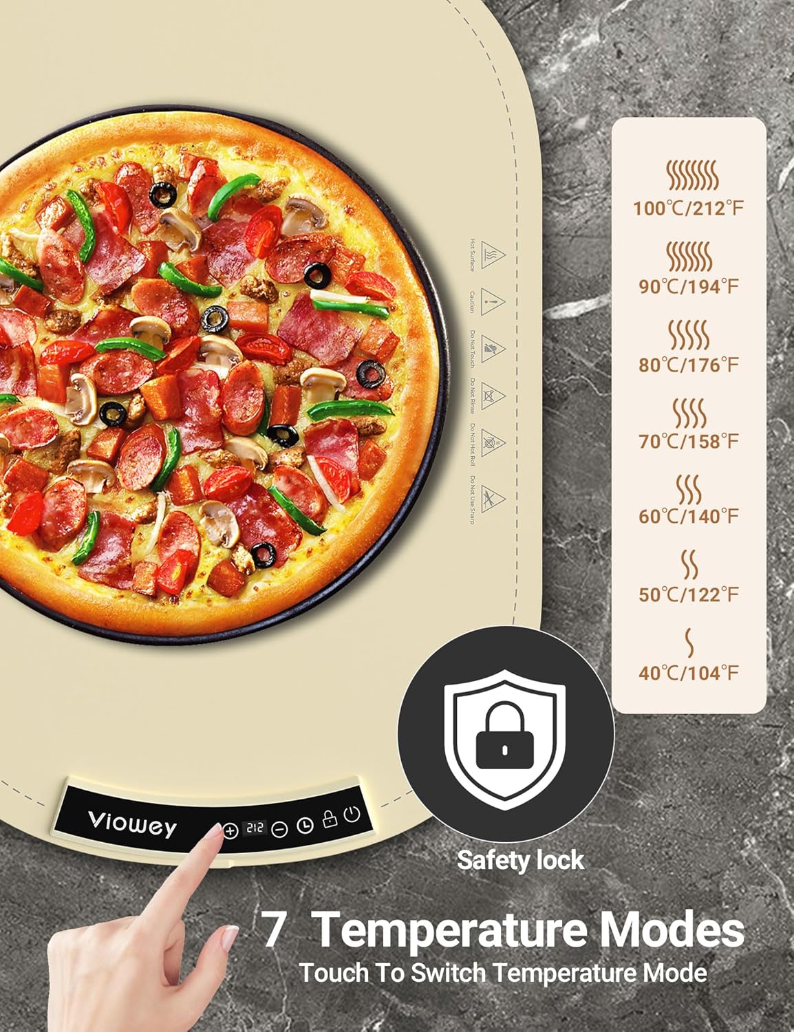 Thumbnail 1 de Warming Mat for Food 7-Setting Electric Tray 🍽