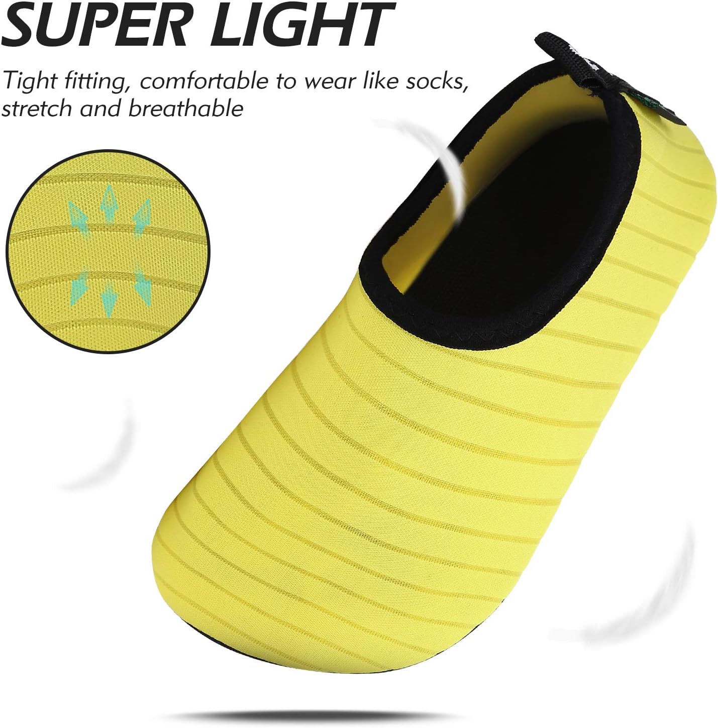 Detalle 2 de SAGUARO Kinder Badeschuhe (21–35 EU) – rutschfeste Schnell-Trockner für Pool, Strand & Outdoor