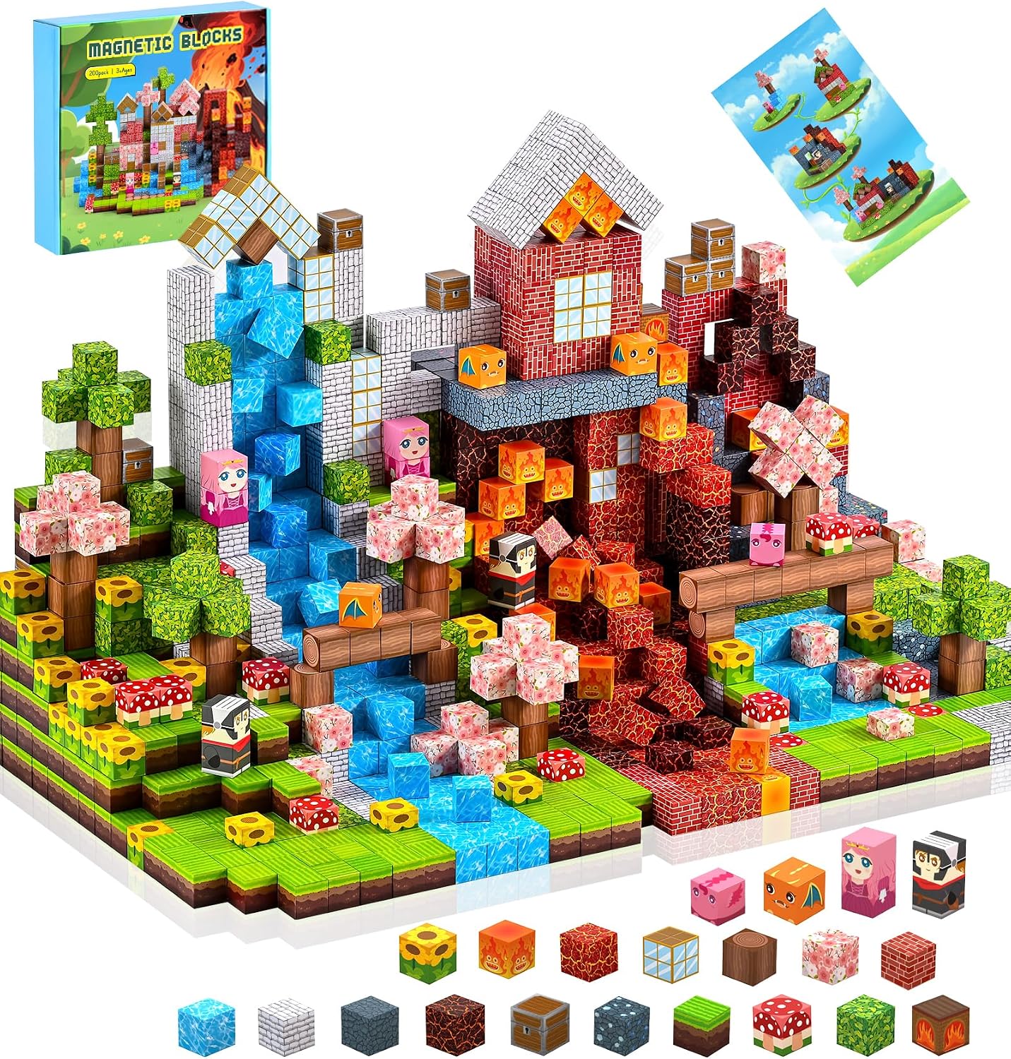 Detalle de Hopfrog Magnetic Blocks 200‑Piece Set