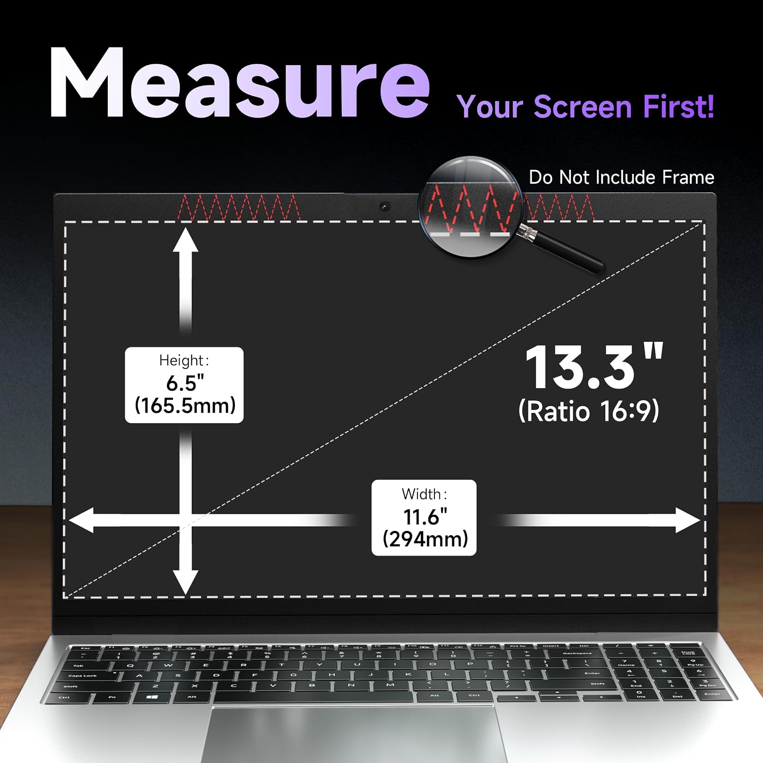 Thumbnail 4 de IPROKKO 13.3-inch Magnetic Laptop Privacy Screen for 13.3" Laptops (16:9)
