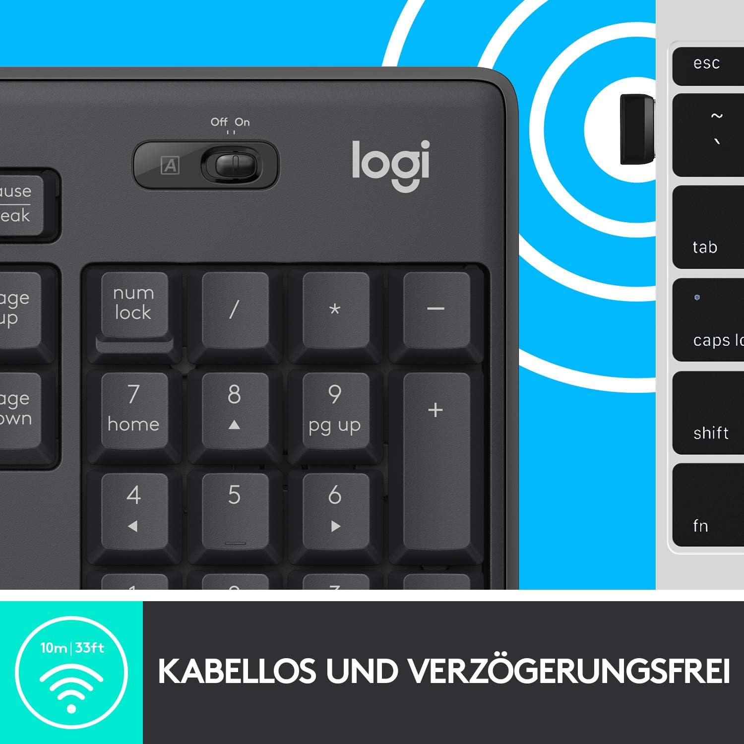 Detalle de Logitech MK295 Silencioso Inalámbrico COMBO DEU QWERTZ
