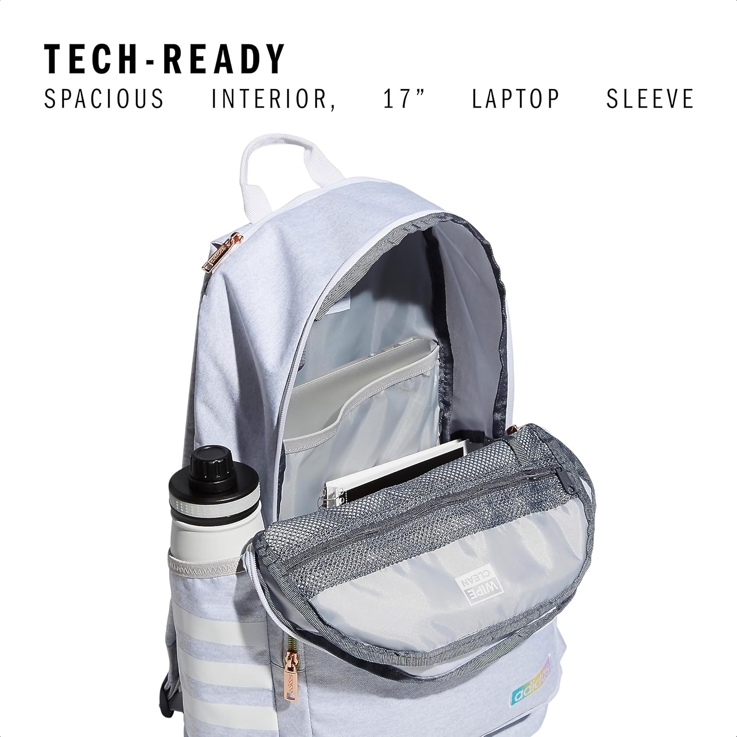 Detalle 2 de 3-Stripe Backpack with 15-Inch Laptop Sleeve