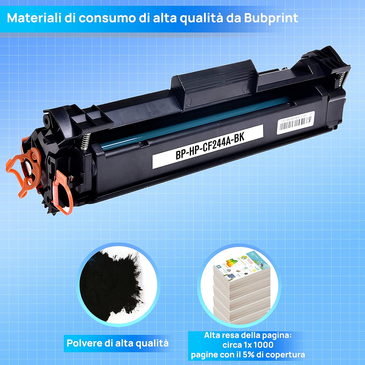Thumbnail 2 de Bubprint Cartuccia Toner compatibile HP CF244A/44A – Nero, 1.000 pagine per LaserJet Pro M15/M17/M28/M30