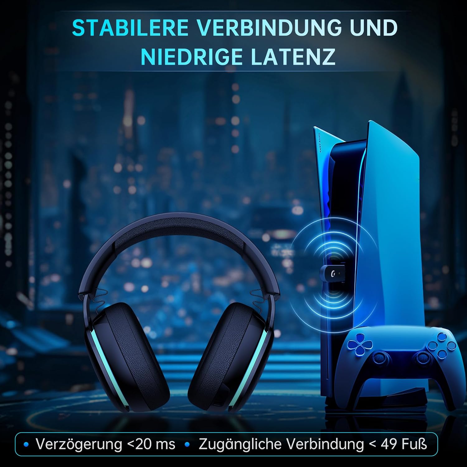 Thumbnail 1 de Gvyugke 2,4 GHz Wireless Gaming Headset – Kabelloser Kopfhörer für PS5, PC, Switch & Mac