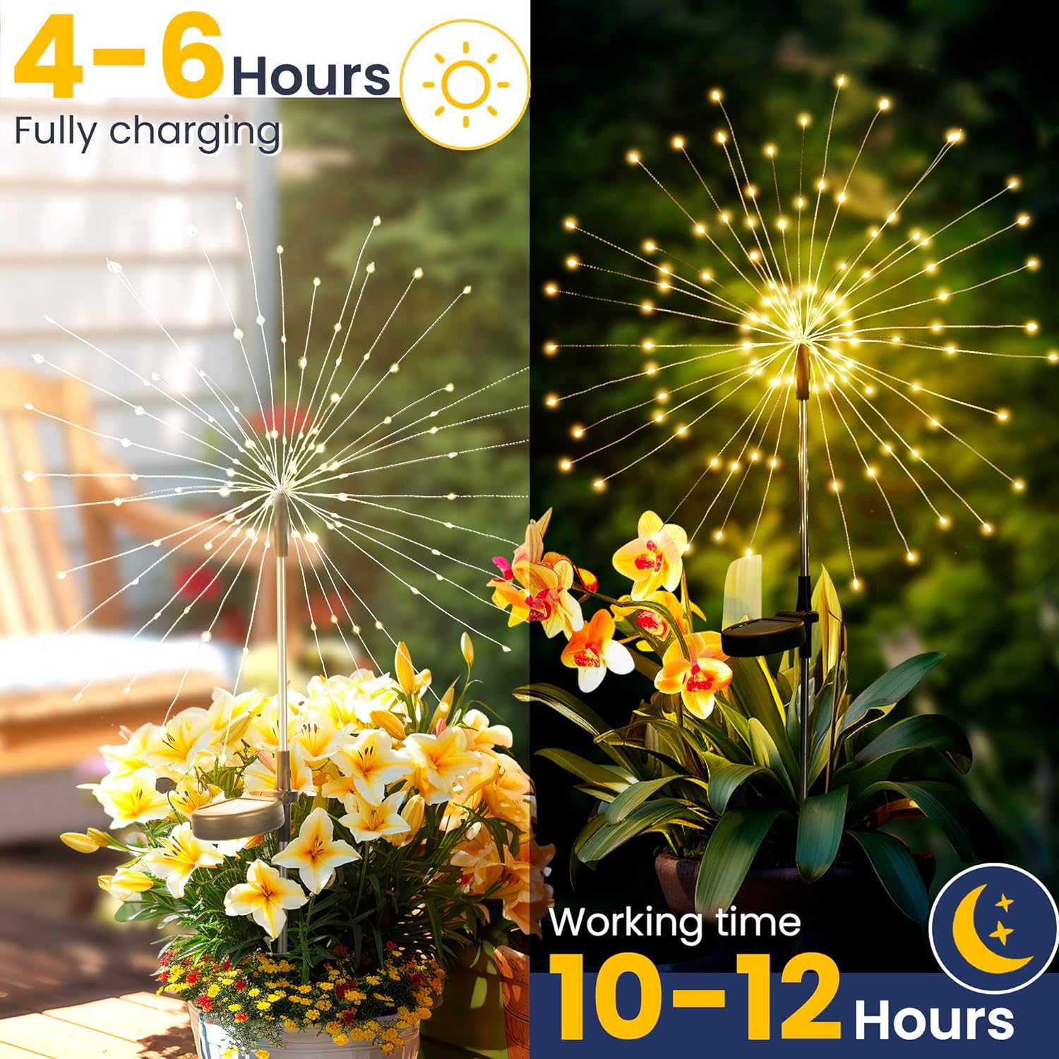 Thumbnail 6 de GIGALUMI Solar-Gartendeko Leuchten für außen (4er-Set) mit 120 LED pro Lampe