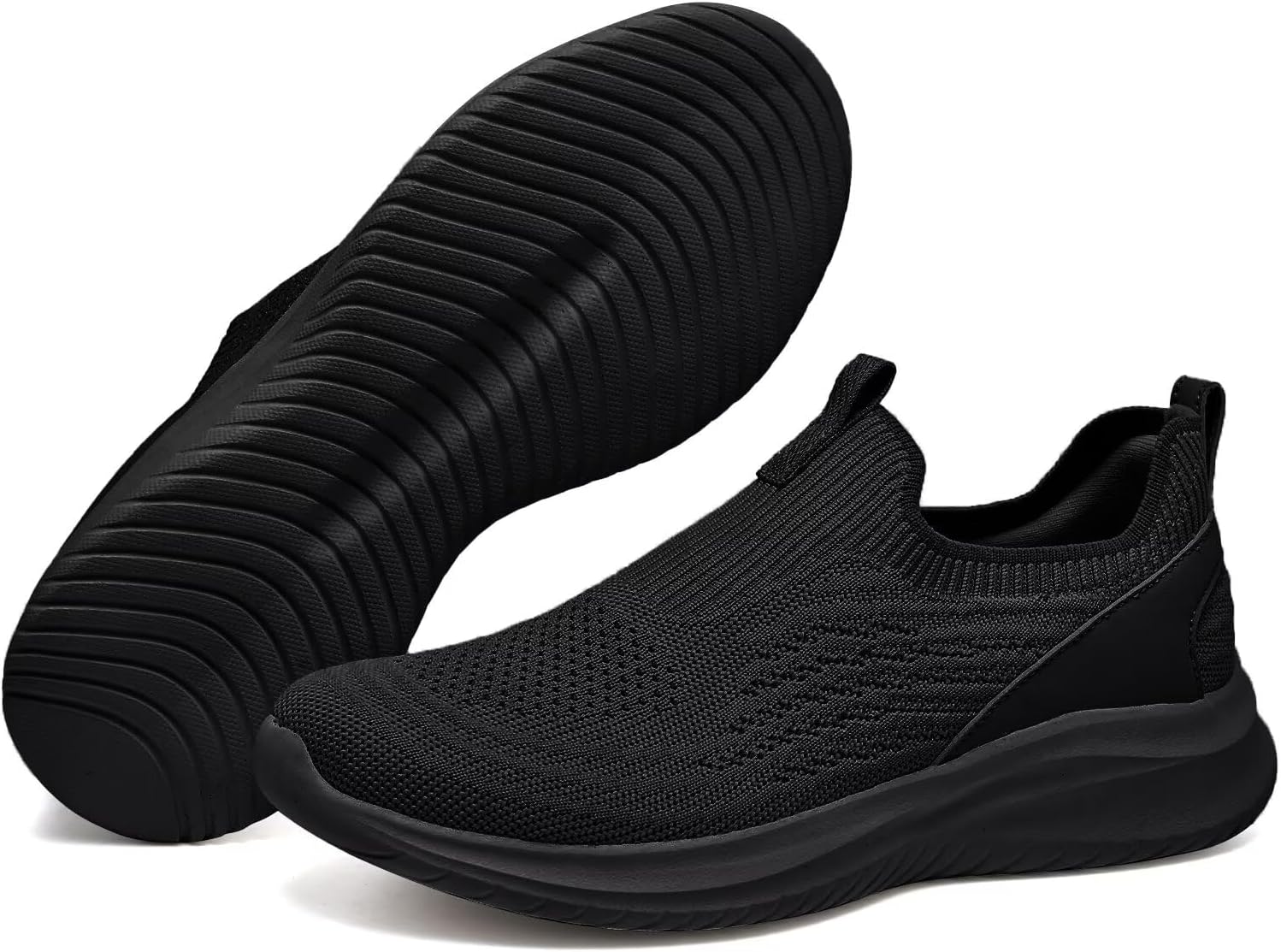 Detalle de TIOSEBON Damen Walking Tennisschuhe: Leichte, atmungsaktive Slip-Ons mit Memory-Foam-Einlegesohle
