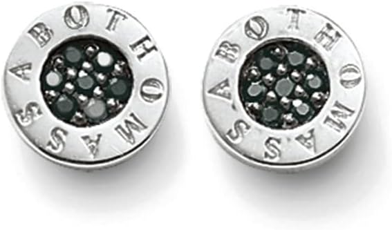 Thumbnail 1 de Thomas Sabo Orecchini Donna Borchie Classic Zirconia Nera in Argento Sterling 925 H1547-051-11