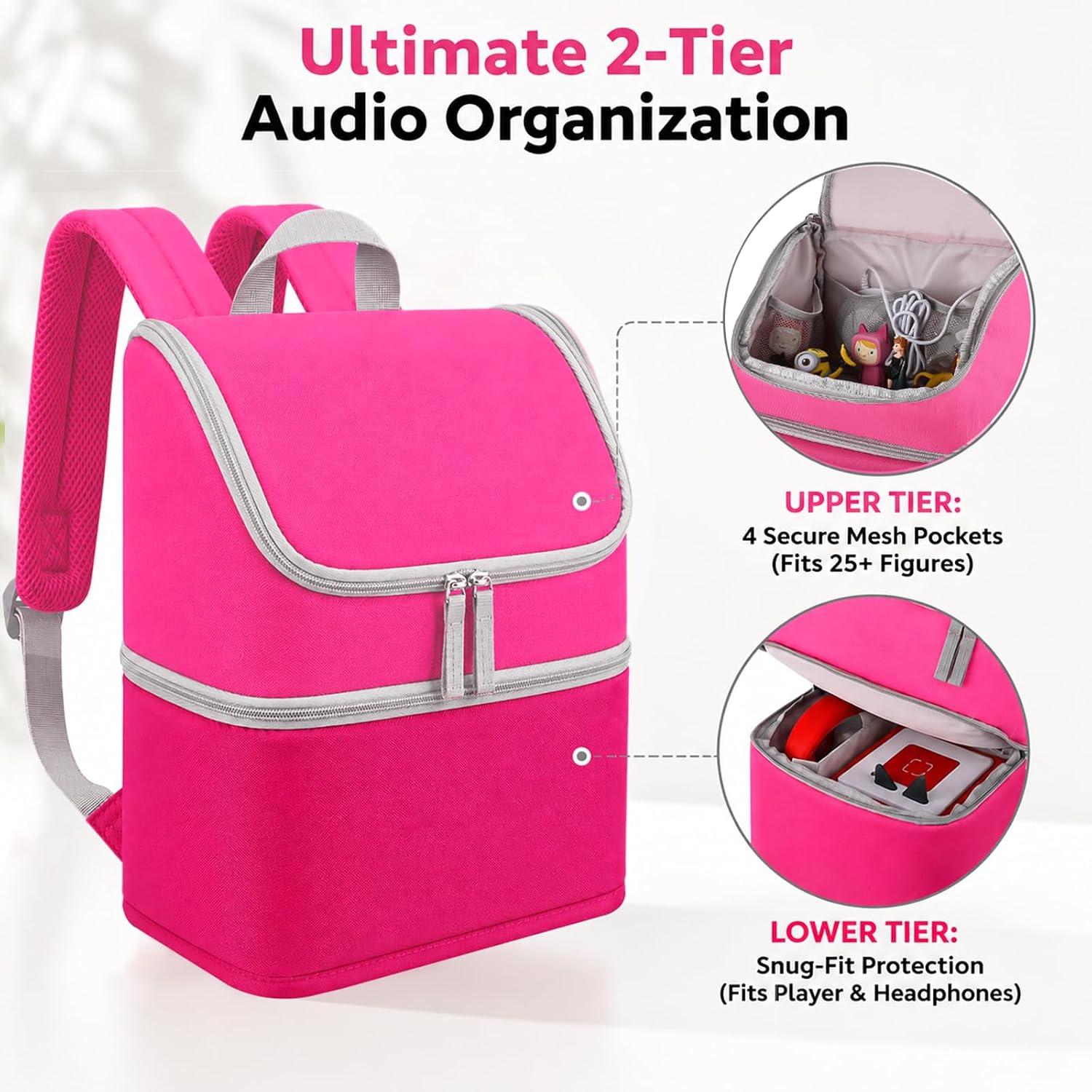 Detalle 1 de Carrying Case Backpack for Toniebox, Pink