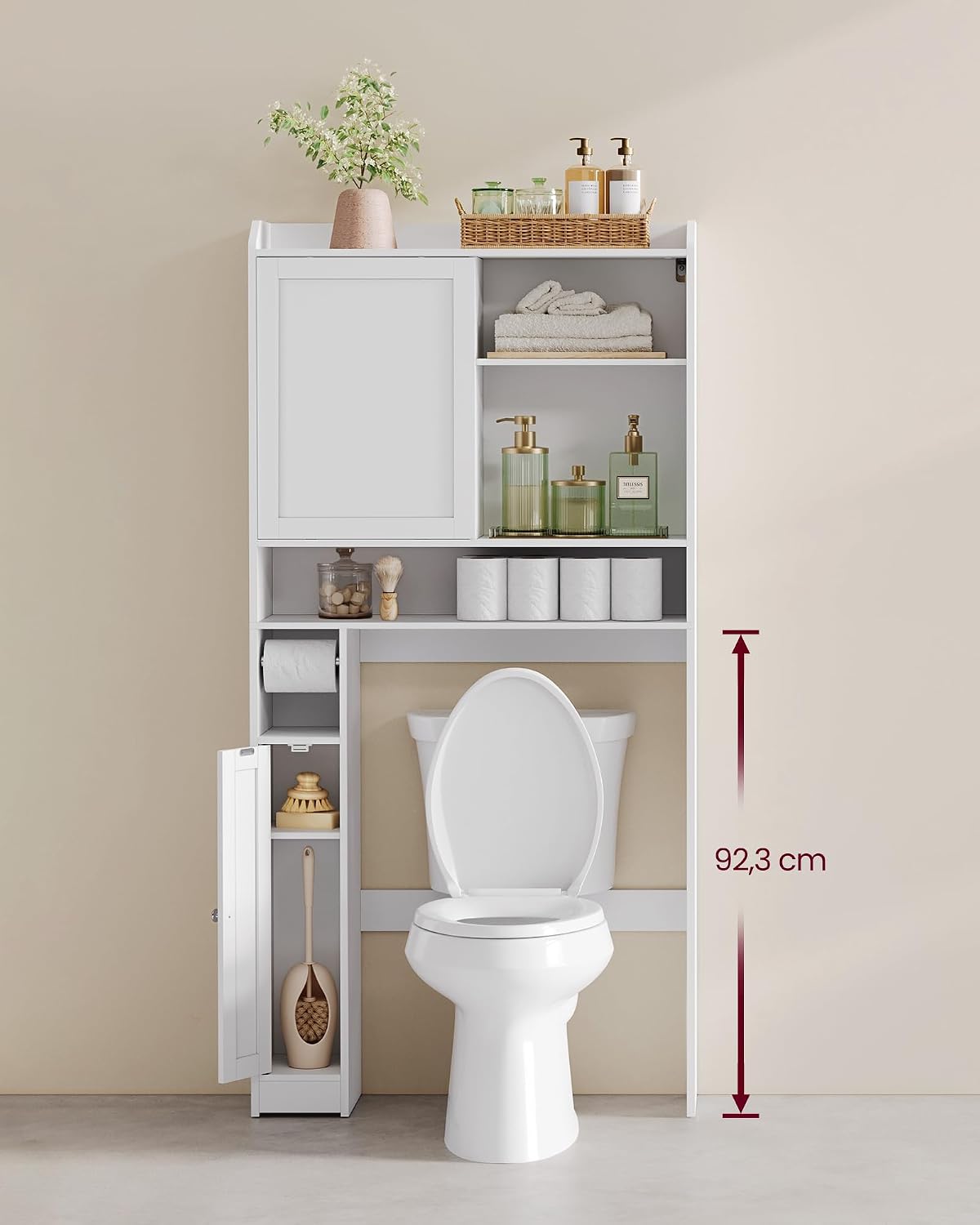 Thumbnail 6 de VASAGLE Siren Collection BTS018W01 Over-Toilet Shelf, 83 x 25 x 170 cm