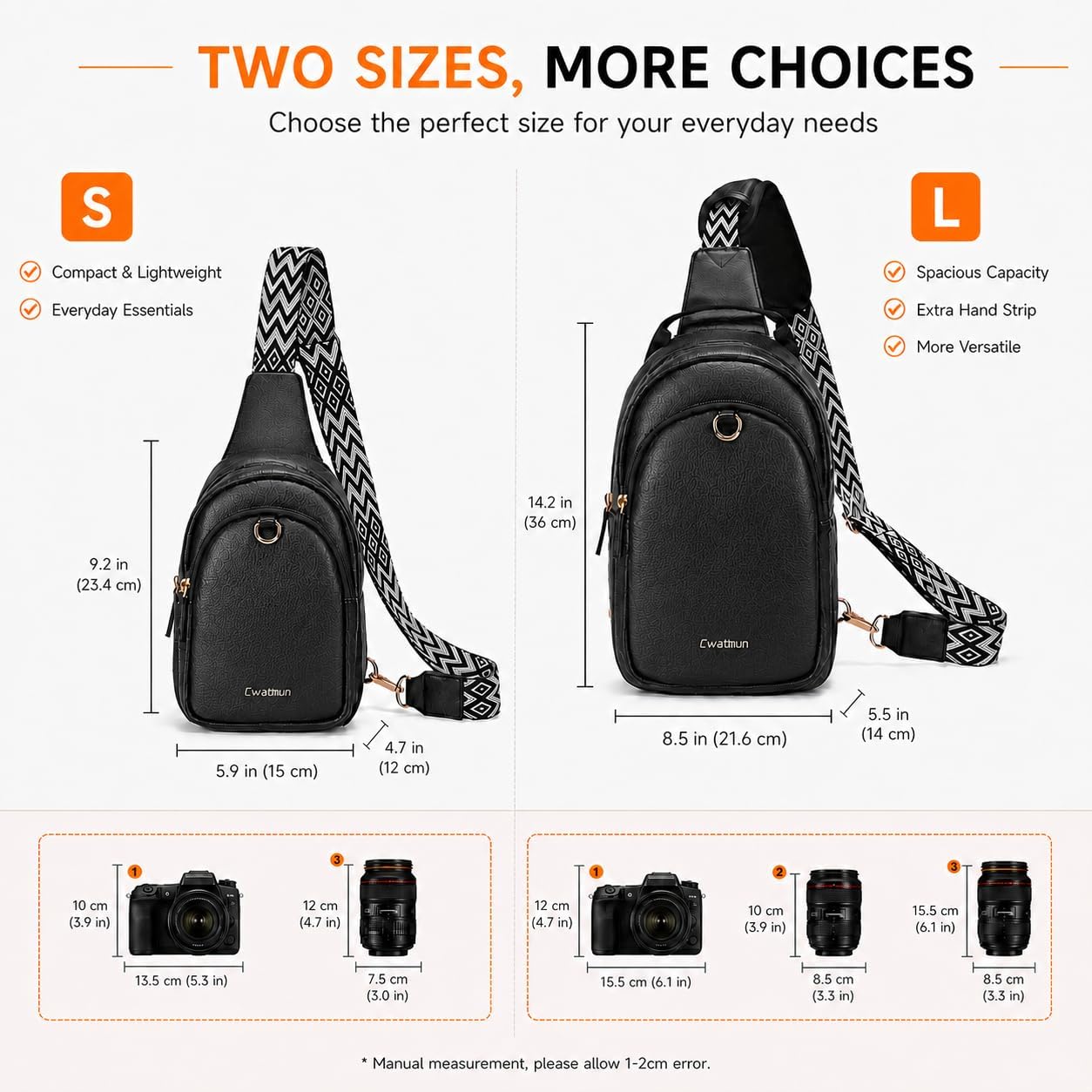 Detalle de Cwatcun Small Camera Sling Bag for Photographers