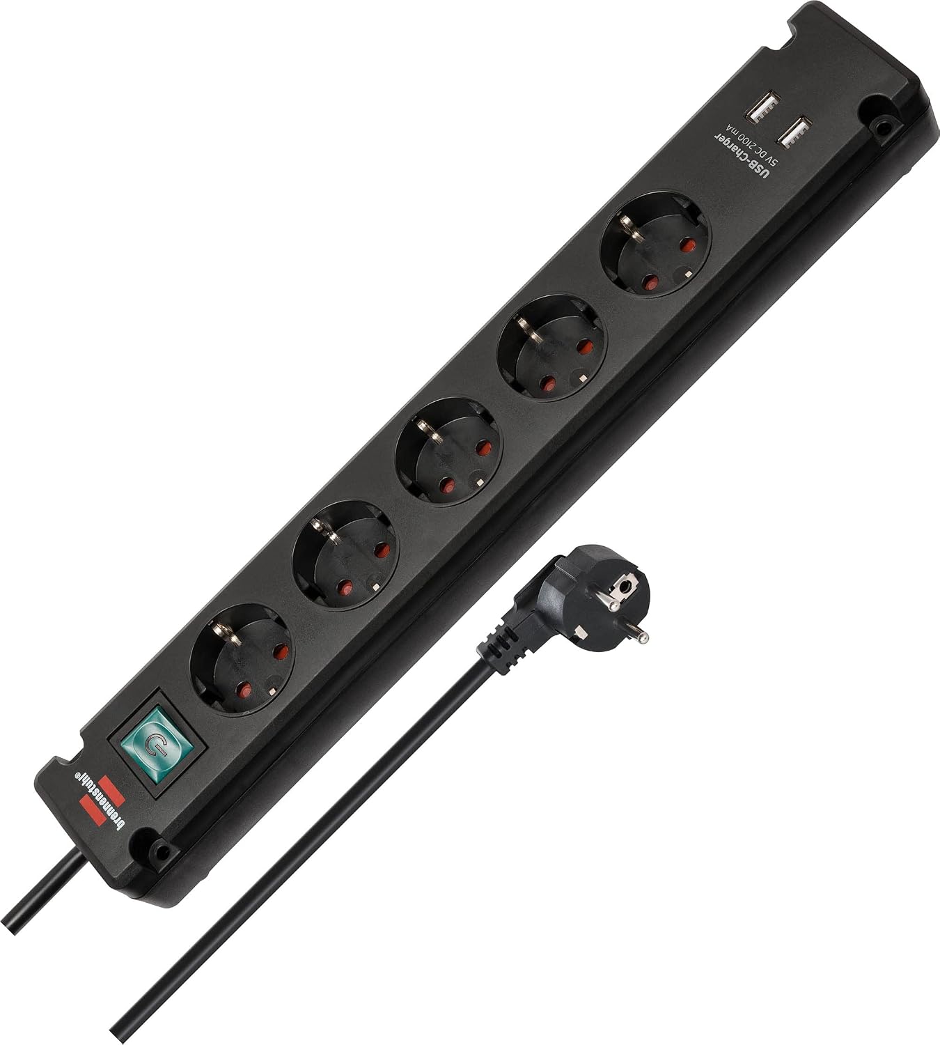 Detalle de Brennenstuhl Bremounta Steckdosenleiste 5-Fach mit USB-Ladefunktion